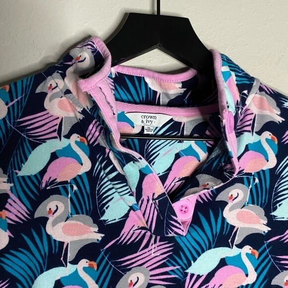 Crown & Ivy Flamenco Print Long Sleeve Pullover Size M - Picture 3 of 9